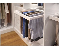 Drawer Elite for trousers 700 mm with soft closing, baltas