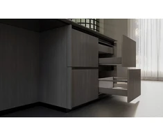 Drawer GTV MODERN BOX PRO, H=135 mm, L=450 mm, soft-close, full extension, pilkas