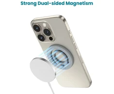 Drip MagSafe magnetinis telefono laikiklis su silikoniniu piršto žiedu juodas