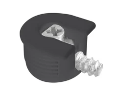 Eccentric connector GTV connector fi20mm + mandrel 20mm, thread 6x11mm, plastikas, juodas (10