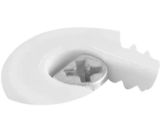 Eccentric connector GTV connector fi20mm + mandrel 20mm, thread 6x11mm, plastikas, baltas (10