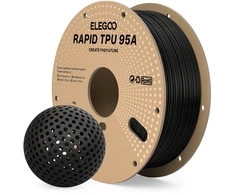 Elegoo Rapid TPU 1.75mm 1kg juodas plastikas 3D spausdinimui