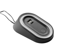 Elipso luminaire with wireless sensor, USB A+C, DC12V, 2.5W, 80lm, 4000K, PC, dimmable, juodas