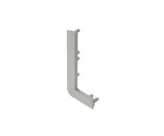 End cap for L profile, incomplete, VELLO handleless system with LED function, sidabrinis left