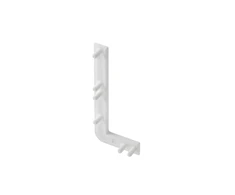 End cap for L profile, incomplete, VELLO handle-free system with LED function, baltas right