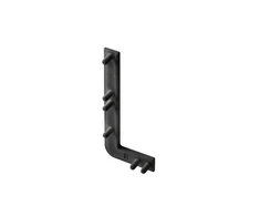 End cap for L profile, incomplete, VELLO handleless system with LED function, juodas right