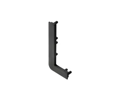 End cap for L profile, incomplete, VELLO handleless system with LED function, juodas left (