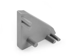 End cap for LED profile GLAX angled, sidabrinis (10pcs)