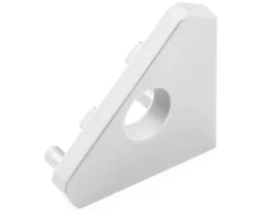 End cap with hole for GLAX profile angled - left and right overlay, baltas (10pcs)