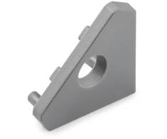 End cap with hole for GLAX profile angled - overlay, left/right, sidabrinis (10 pcs.)