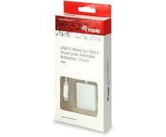 Equip Adapteris USB-C -> DVI-I DualLink (24+5) 2k60Hz 0.15m si (Pažeista pakuotė)