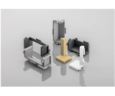 External connector VELLO L profile, juodas, (10 pcs/op.)