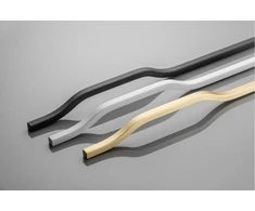 Furniture handle GTV GRAVEL, C=3x352 mm, L= 1200 mm, Al, baltas matt