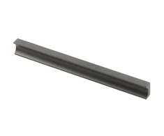 Furniture handle GTV GROOVE, C=160 mm, L=190 mm, Al, matt juodas