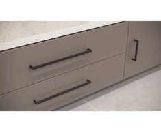 Furniture handle GTV NYXA, C=320 mm, L=330 mm, ZnAl, matt juodas