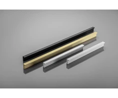 Furniture handle GTV PILLAR, C=320 mm, L=360 mm, Al, matt juodas