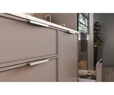 Furniture handle GTV PILLAR, C=320 mm, L=360 mm, Al, baltas matt