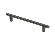 Furniture handle GTV RAY, C=128 mm, L=168 mm, ZnAl, juodas matt