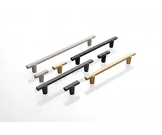 Furniture handle GTV RAY, C=320 mm, L=360 mm, ZnAl, light graphite