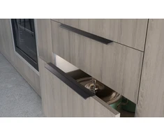 Furniture handle GTV TREX CROSS, C=320 mm, L= 350 mm, Al, juodas matt