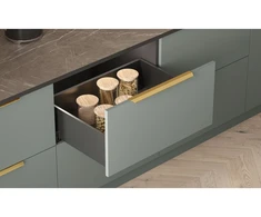 Furniture handle GTV TREX CROSS, C=320 mm, L= 350 mm, Al, brushed auksinis