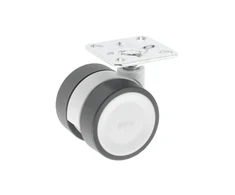 Furniture roller GTV CIRCO, H=61,5 mm, fi50 mm, without brake, plastikas + steel, pilkas + lig