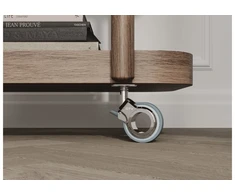 Furniture roller GTV GIRA, H=94 mm, dia60 mm, braked, plastikas + steel, chrome plated + gre