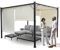 Garden PERGOLA Para Sole ZONA 3x3x2m Atsparus vandeniui roofing ROLLERS SP0836 (Pažeista pakuotė)