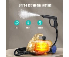 Garų valytuvas Aspiron AS-CA042, 2000 W, 1,5 l, iki 4,5 bar, su priedais, mėlynas