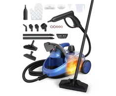 Garų valytuvas Aspiron AS-CA042, 2000 W, 1,5 l, iki 4,5 bar, su priedais, mėlynas