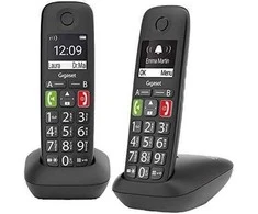 Gigaset E290HX belaidis telefonas su įkrovimo dėklu - juodas (Pažeista pakuotė)