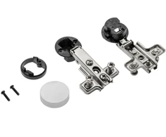 Glass hinge GTV + plate with euro and oval cap chrome