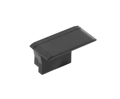 GLAX Mini LED profilio dangtelis su flanšu aukštas juodas (10 vnt. lizdinėje plokštelėje)