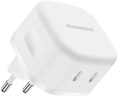 Greito įkrovimo adapteris su 2 x USB-C, Riversong PowerKub G35, baltas