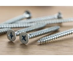 GTV IRONFAST screw, 6x70, PZ3, chipboard, steel, baltas zinc plated (100 pcs)