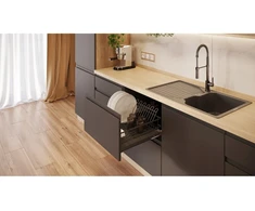 GTV MOVIX drainer drawer, 900, soft-close, without guides, front fastening, anthracite