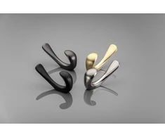 GTV ORA hanger, double, ZnAl, brushed steel