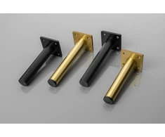 GTV RONDA SIMPLE furniture leg, cantilevered, H=150 mm, fi25 mm, steel, brushed auksinis