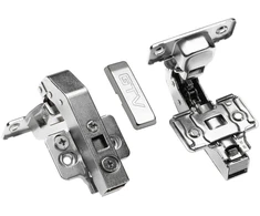 Hinge hydraulic angular 90o, H=0, eccentric adjustment of roller and arm