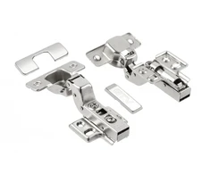Hinge recessed hc , guide H = 0 with 4 holes without euro, 2 pcs in package + end caps + p