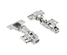 Hinge straight hc , guide H = 0 with 4 holes without euro, 2 pcs in package + end caps + s