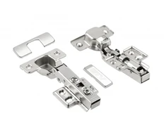 Hinge straight hc , guide H = 0 with 4 holes without euro, 2 pcs in package + end caps + s