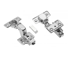 Hydraulic cup hinge concealed with eccentric adjustment of arm and roller, with short cyli