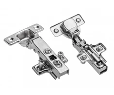 Hydraulic cup hinge, straight, h=0 with euroscrews