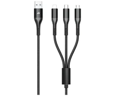 Įkrovimo kabelis telefonams Digitalome YCB-12 3 in 1 USB-C, Lightning, micro USB