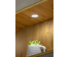 Įleidžiamas sidabrinis LED šviestuvas su "Vasco" atstumu, 12V DC, 1,7W, 24 SMD3528, neutra