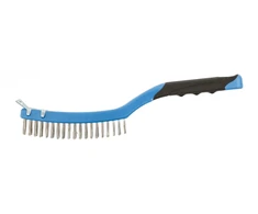 Inox wire brush with a scraper, 3 x 19