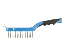 Inox wire brush with a scraper, 4 x 11