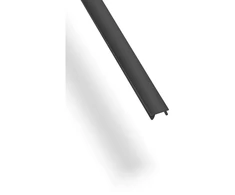 Juodas flat cover for GLAX Micro LED profile 2m