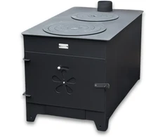 Krosnelė "Buržuika" Kalmetal 10kW su šamotu ir dviem rinkėmis
